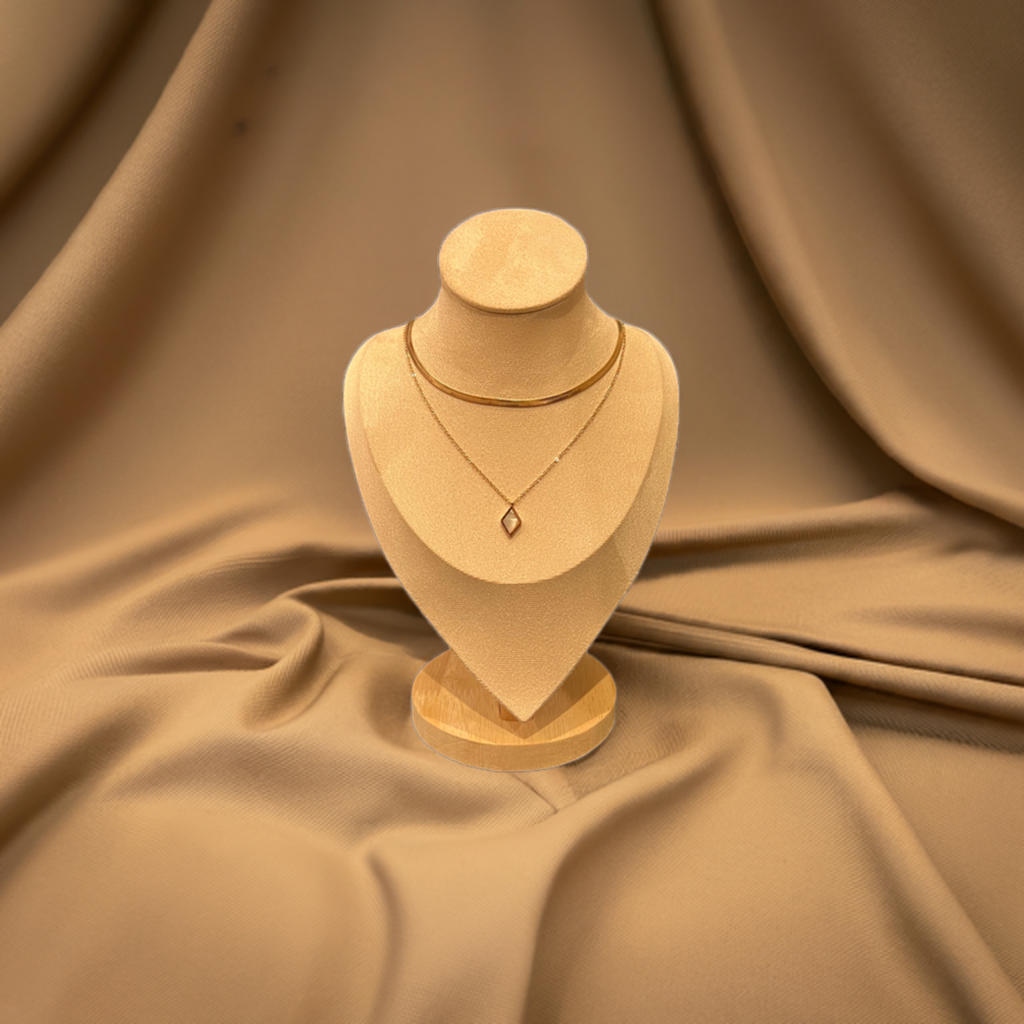 TWO TIER CHARM  NECKLACE